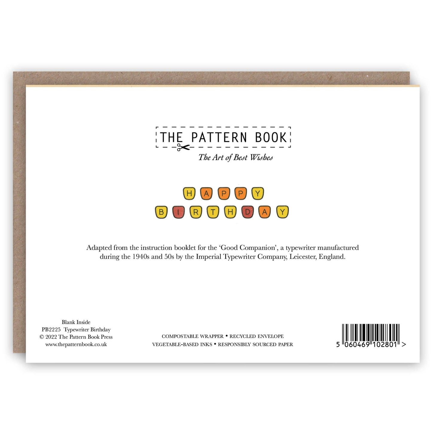 The Pattern Book - Typewriter Birthday birthday card