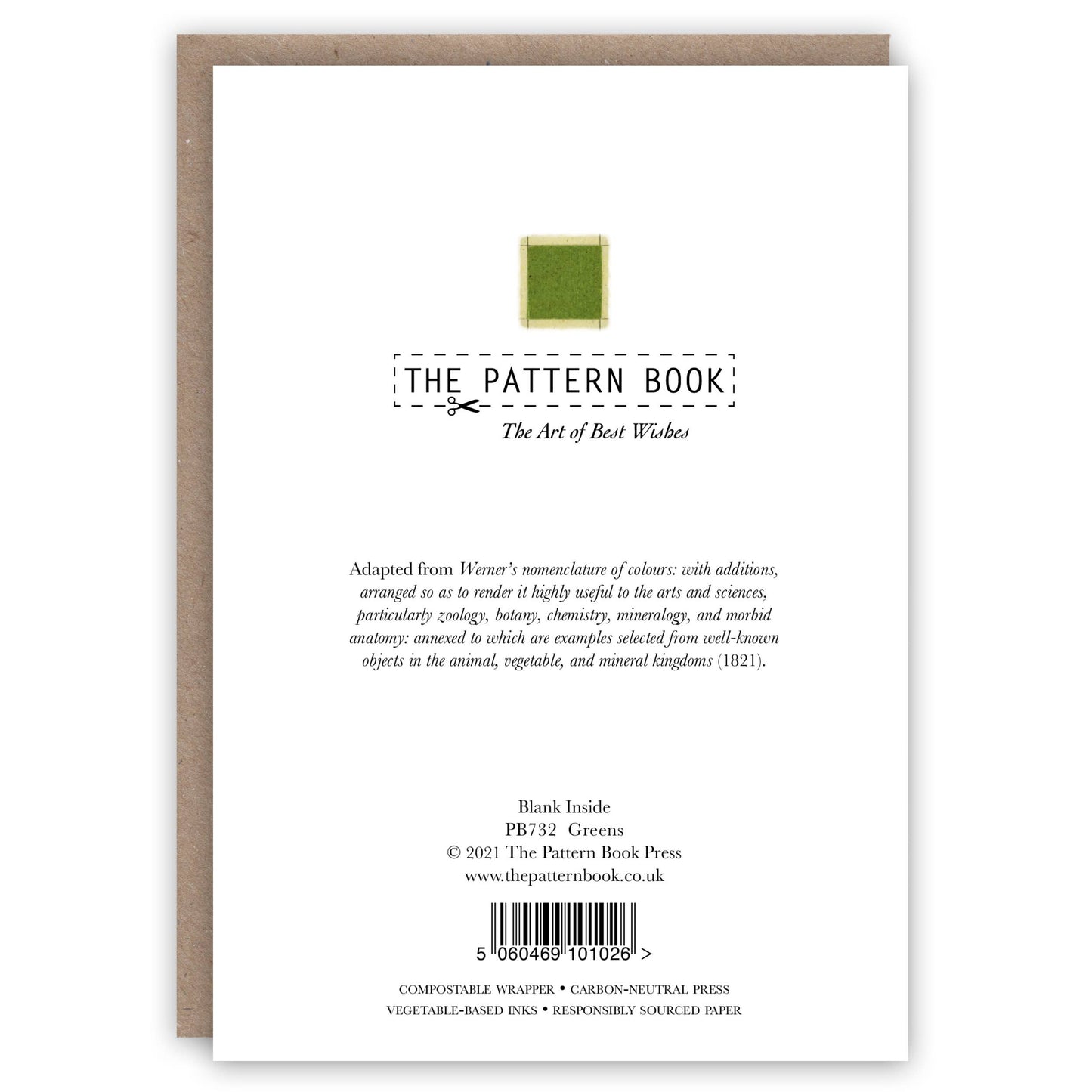 The Pattern Book - Greens greeting card