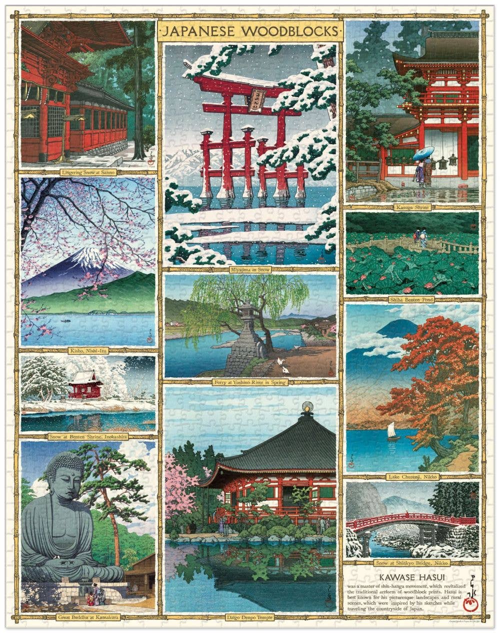 Cavallini - 1000 Pc Puzzle Japanese Woodblocks