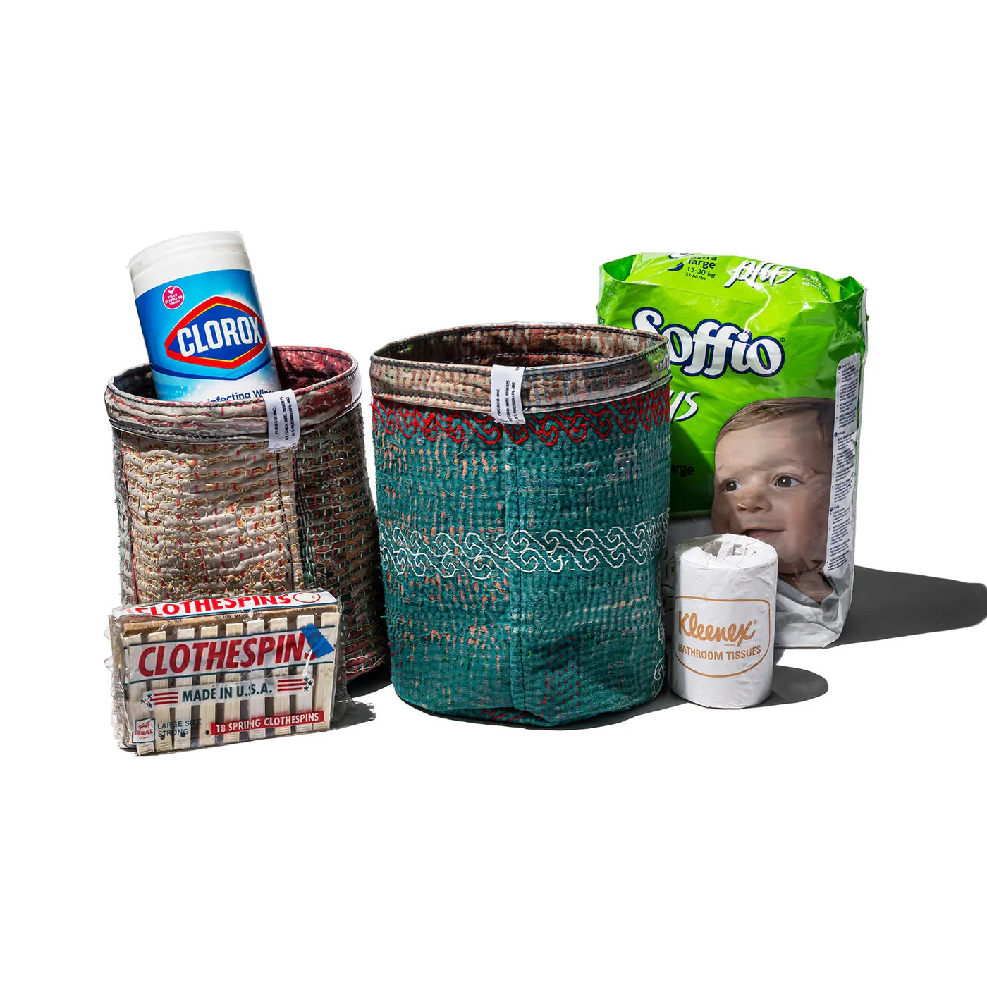 Puebco Covered Vintage Kantha Quilt Organiser