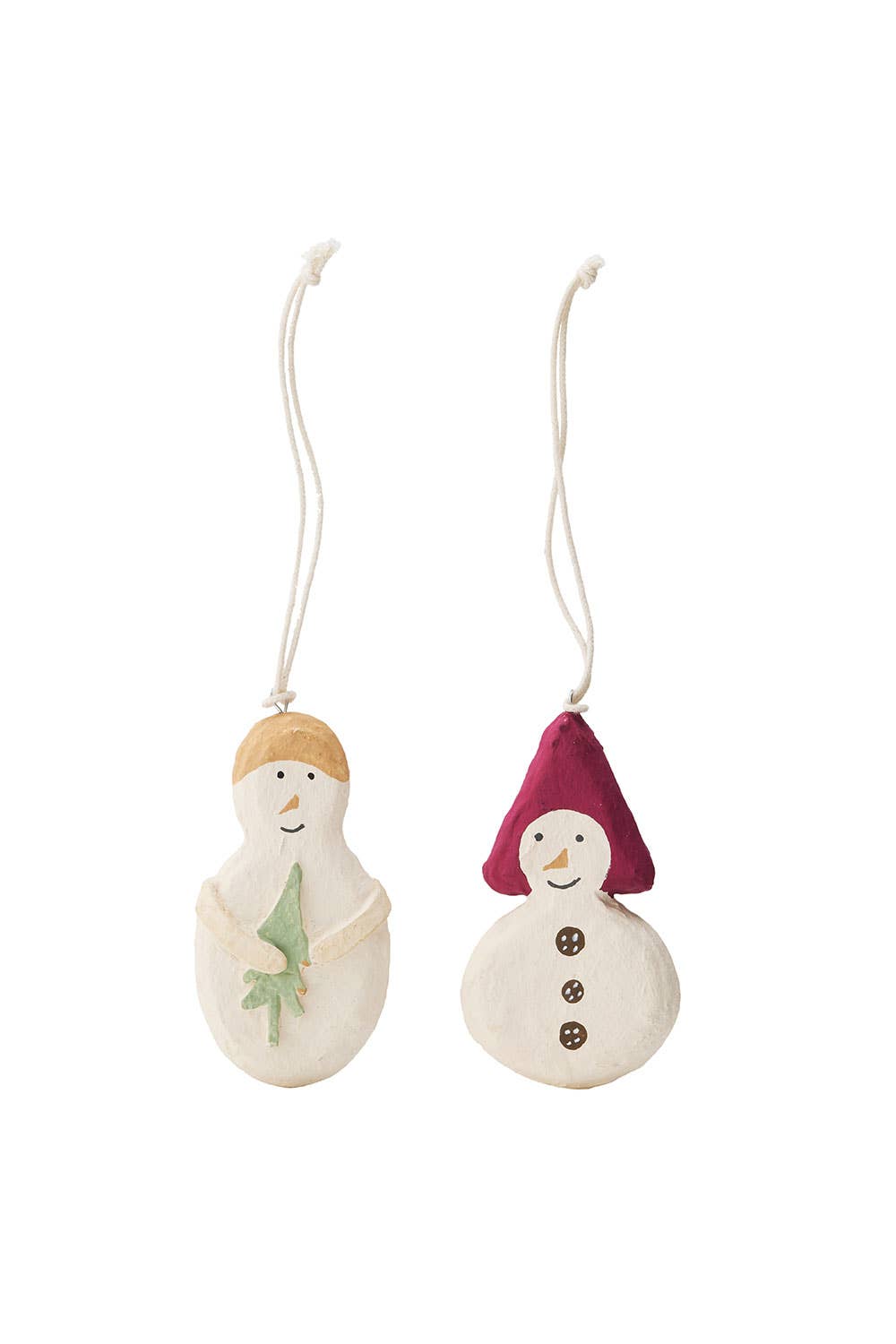 Holiday Ornament 2 pcs set Snowman