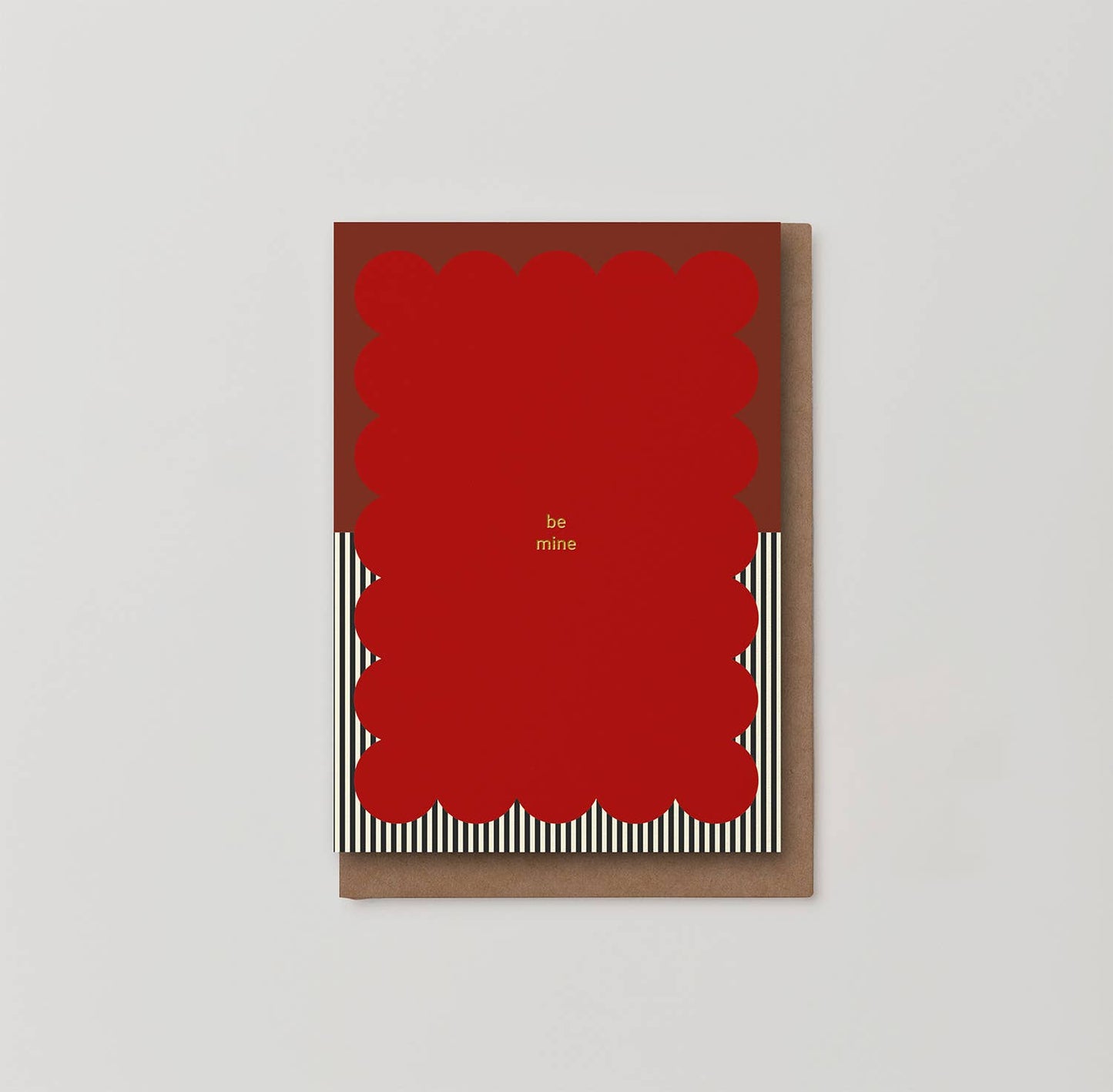 Be mine Valentines foiled greeting card