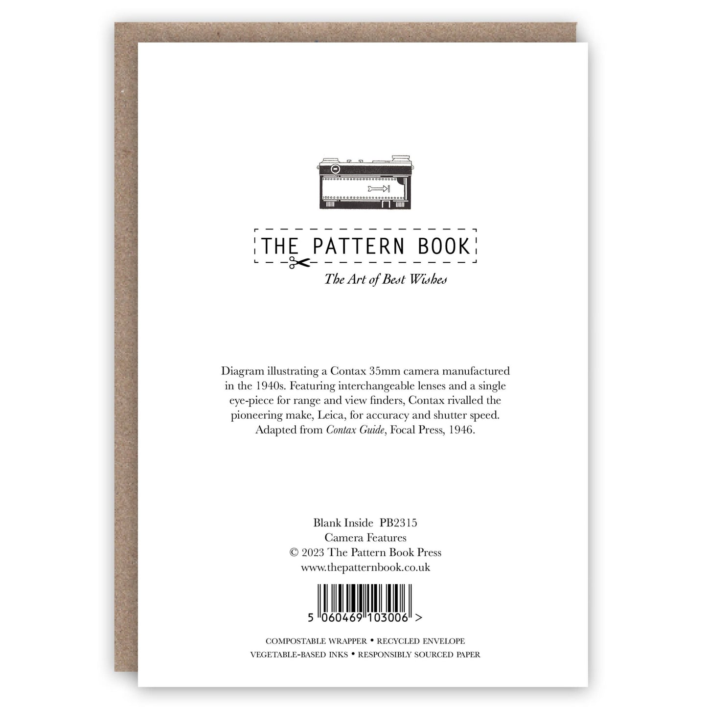 The Pattern Book - Camera Features greeting card