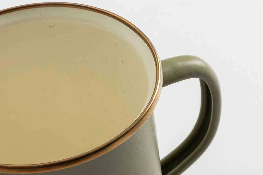 Barebones Enamel 2-Tone mug/tumbler - Olive Drab (each)