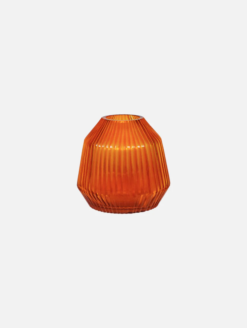 Brian Tunks Cut Glass Vase Conical, Mini.