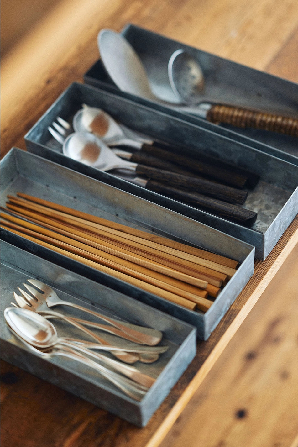 Fog Linen Works Cutlery Tray / Tin