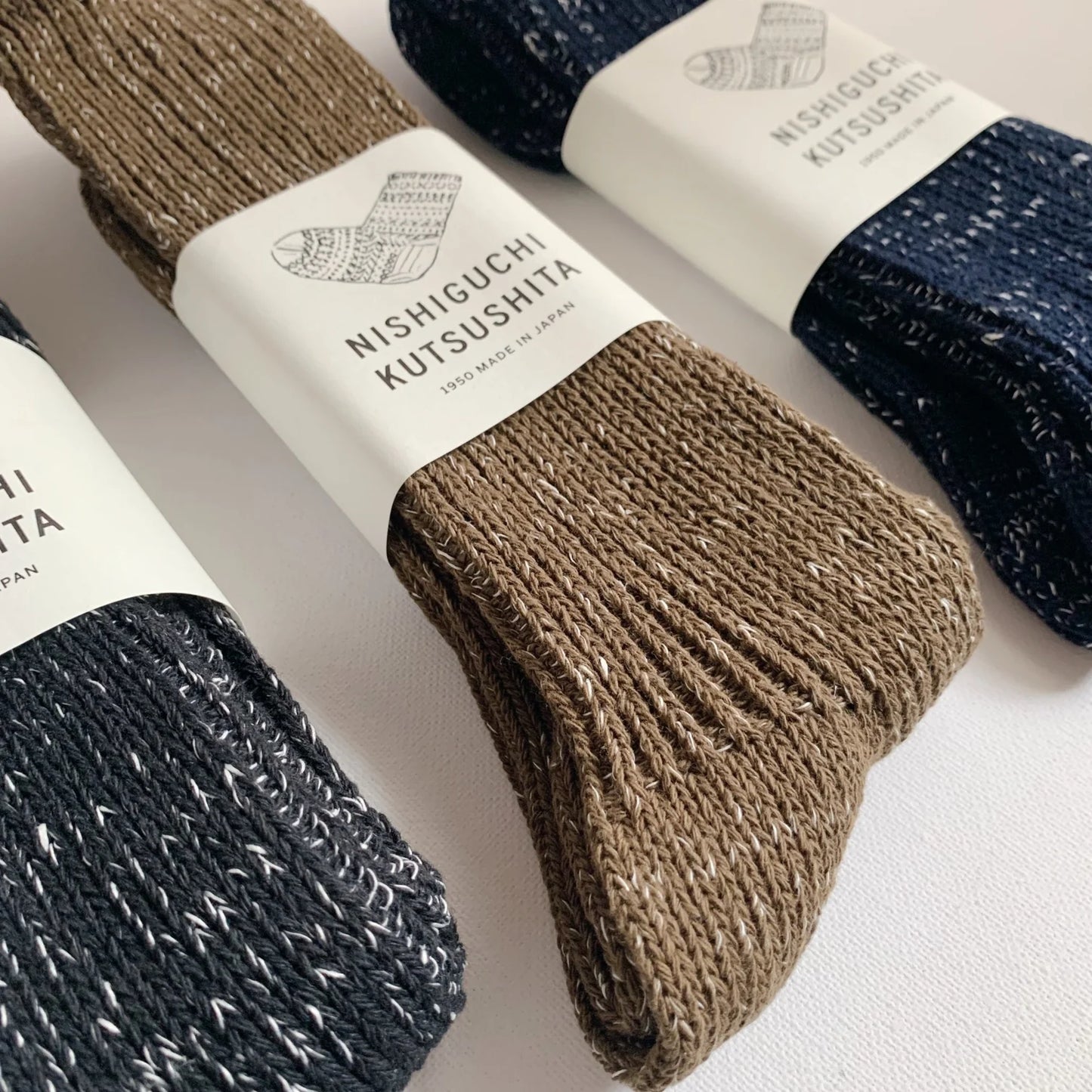 Nishiguchi Boston Hemp Cotton Ribbed Cotton Socks