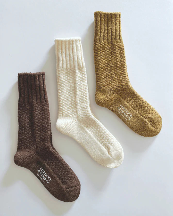 Nishiguchi Boston Wool Cotton Boot Socks
