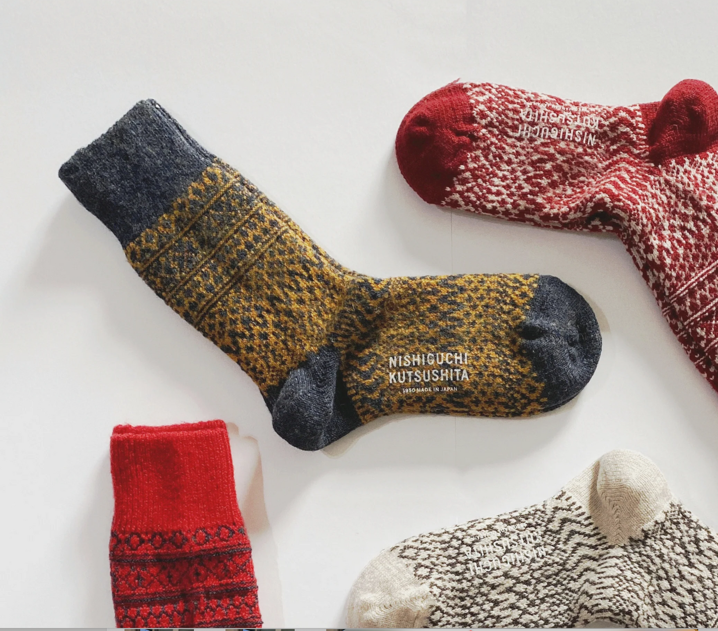 Nishiguchi Kutsushita Oslo Wool Jacquard Socks