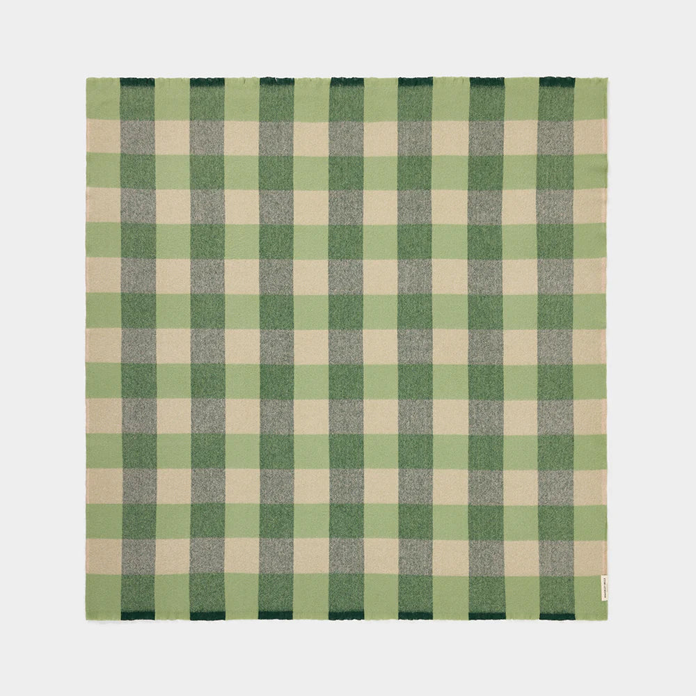 Waverley Mills Traditional Check Throw in Acacia Green
