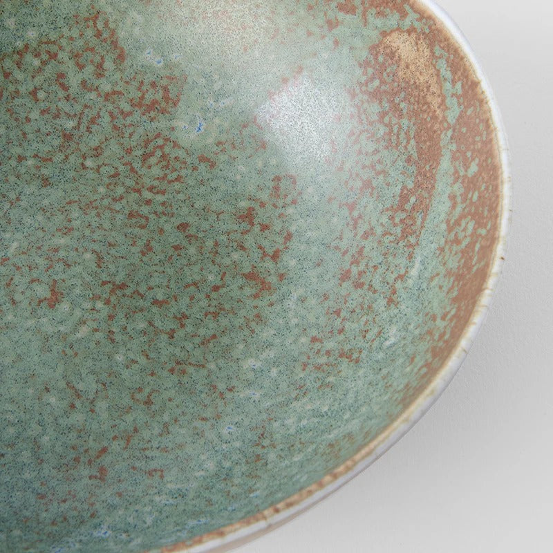 Made in Japan Bowl Oval 16cm Green Fade Glaze