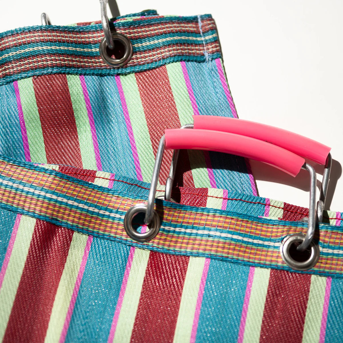 Recycled plastic stripe bag - Wide/A