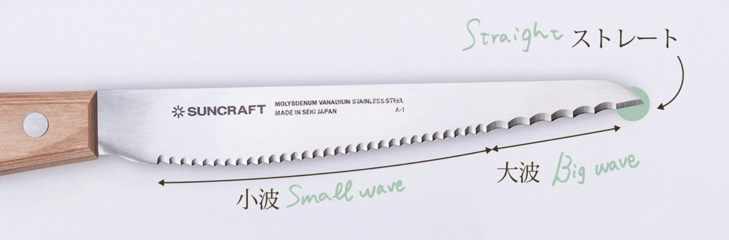 Suncraft "Seseragi" Bread Knife 21cm