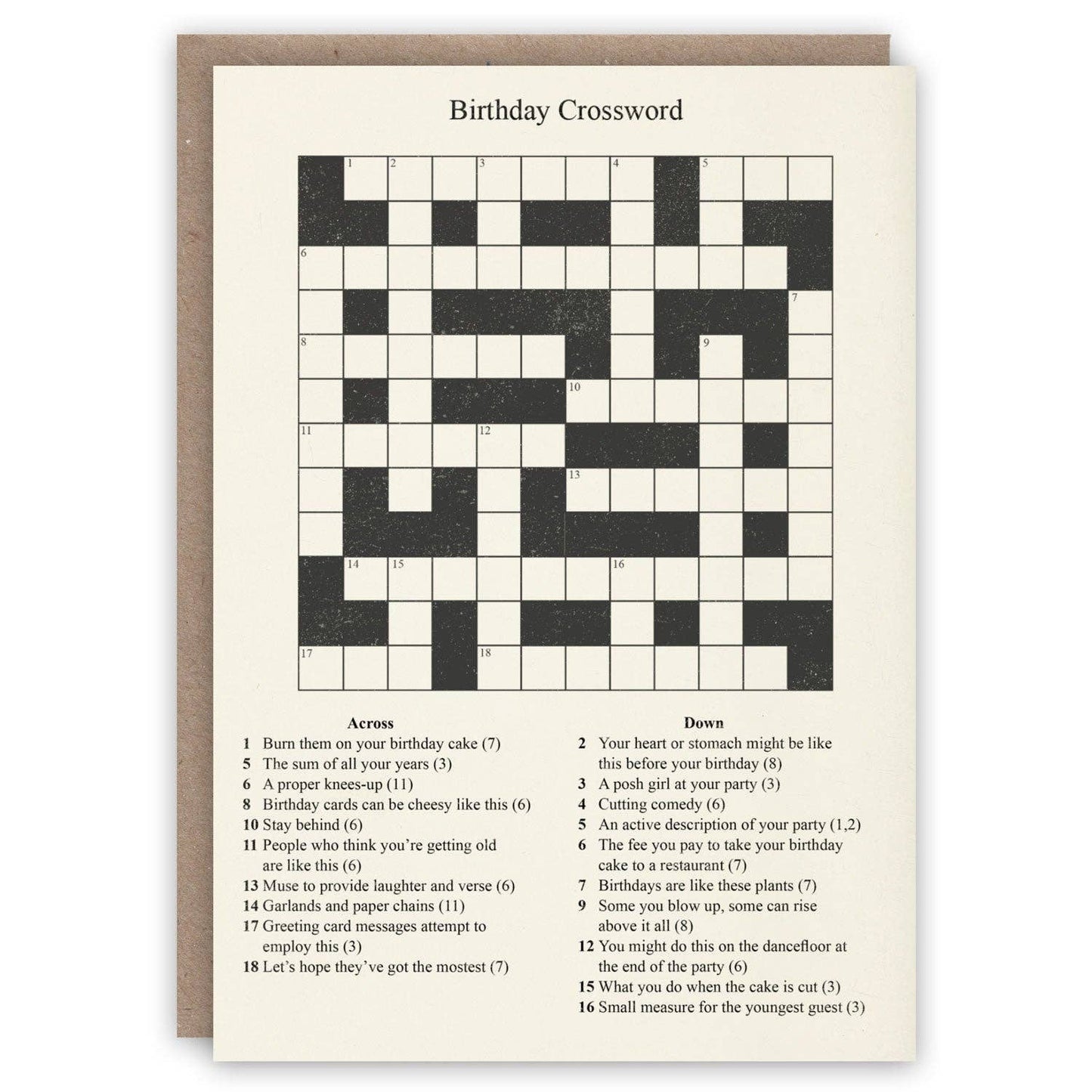 The Pattern Book - Birthday Crossword
