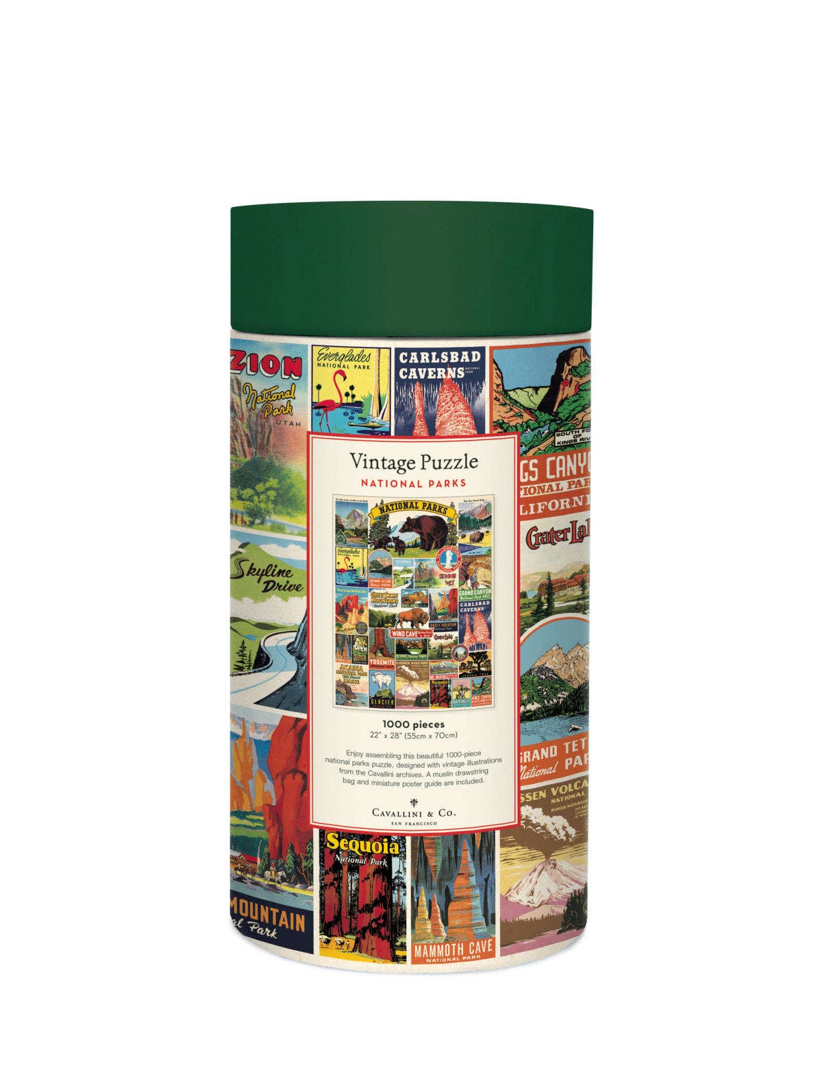 Cavallini 'National Parks' 1000 Pc Vintage Puzzle