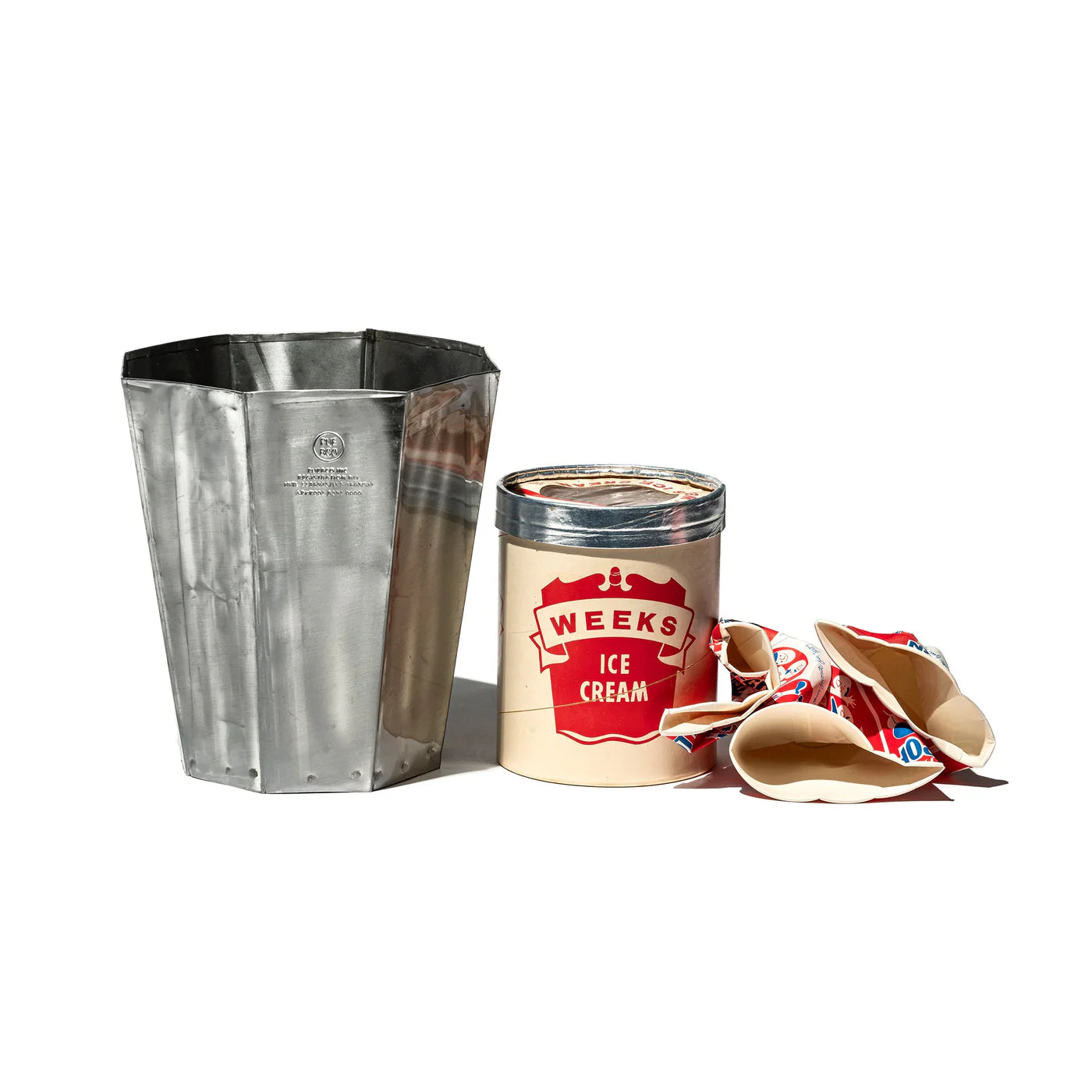Puebco Recycled Steel Trash Can - Octagon