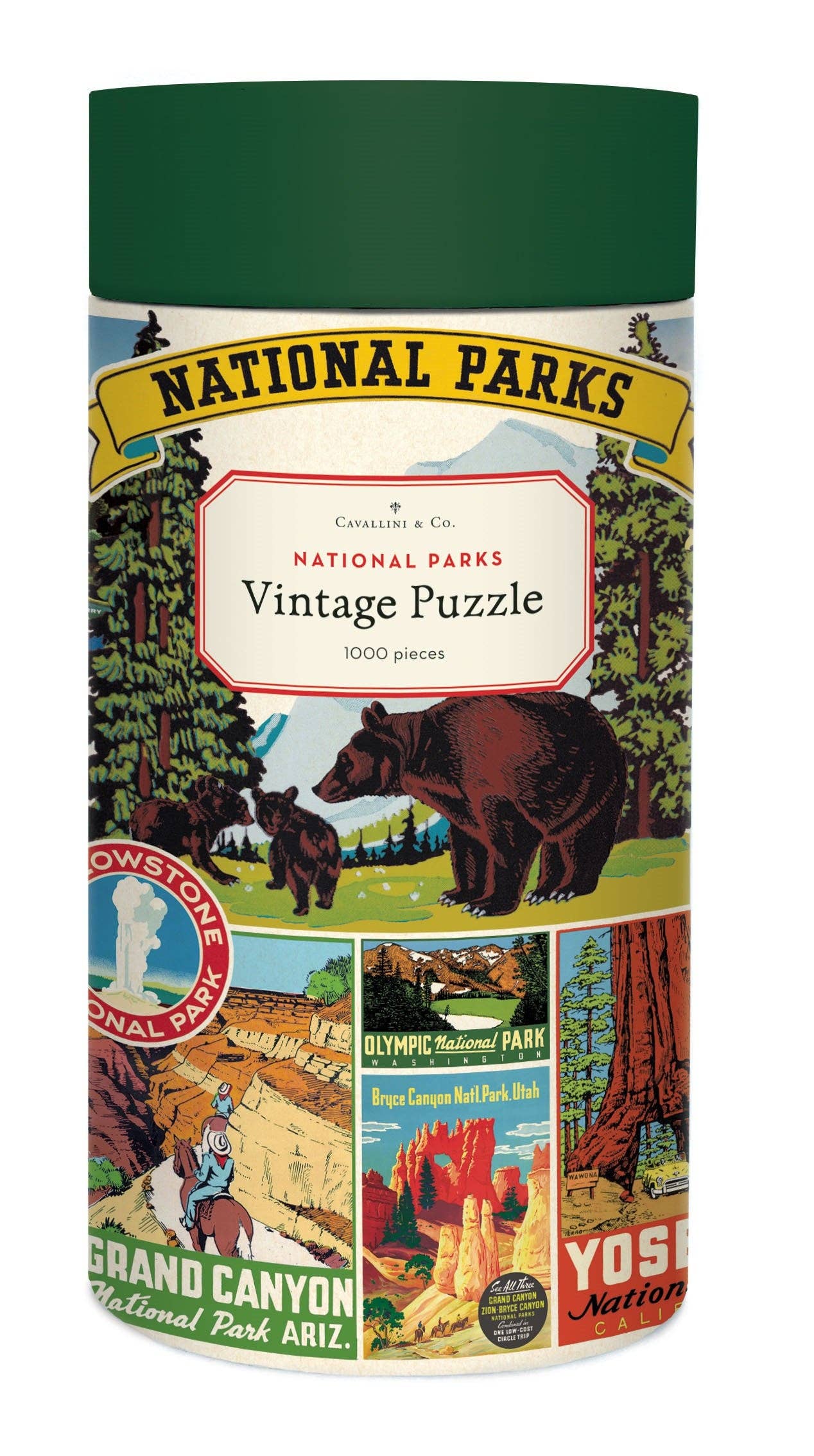 Cavallini 'National Parks' 1000 Pc Vintage Puzzle