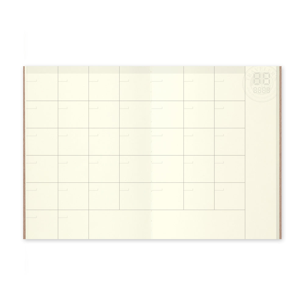 TRAVELER'S 006 Undated Monthly Diary Notebook Refill Passport Size