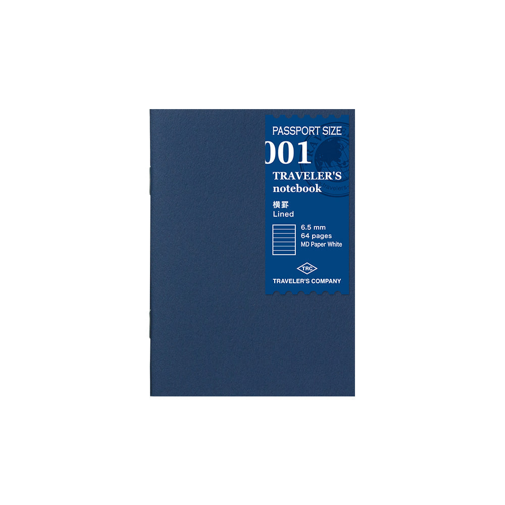 TRAVELER'S 001 Lined Notebook Notebook Refill Passport Size