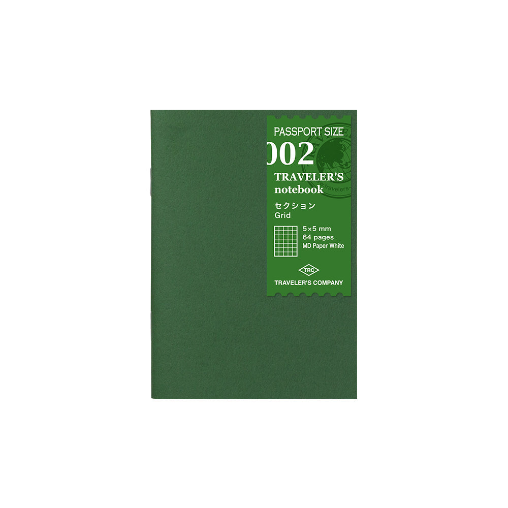 TRAVELER'S 002 Grid Notebook Refill Passport Size