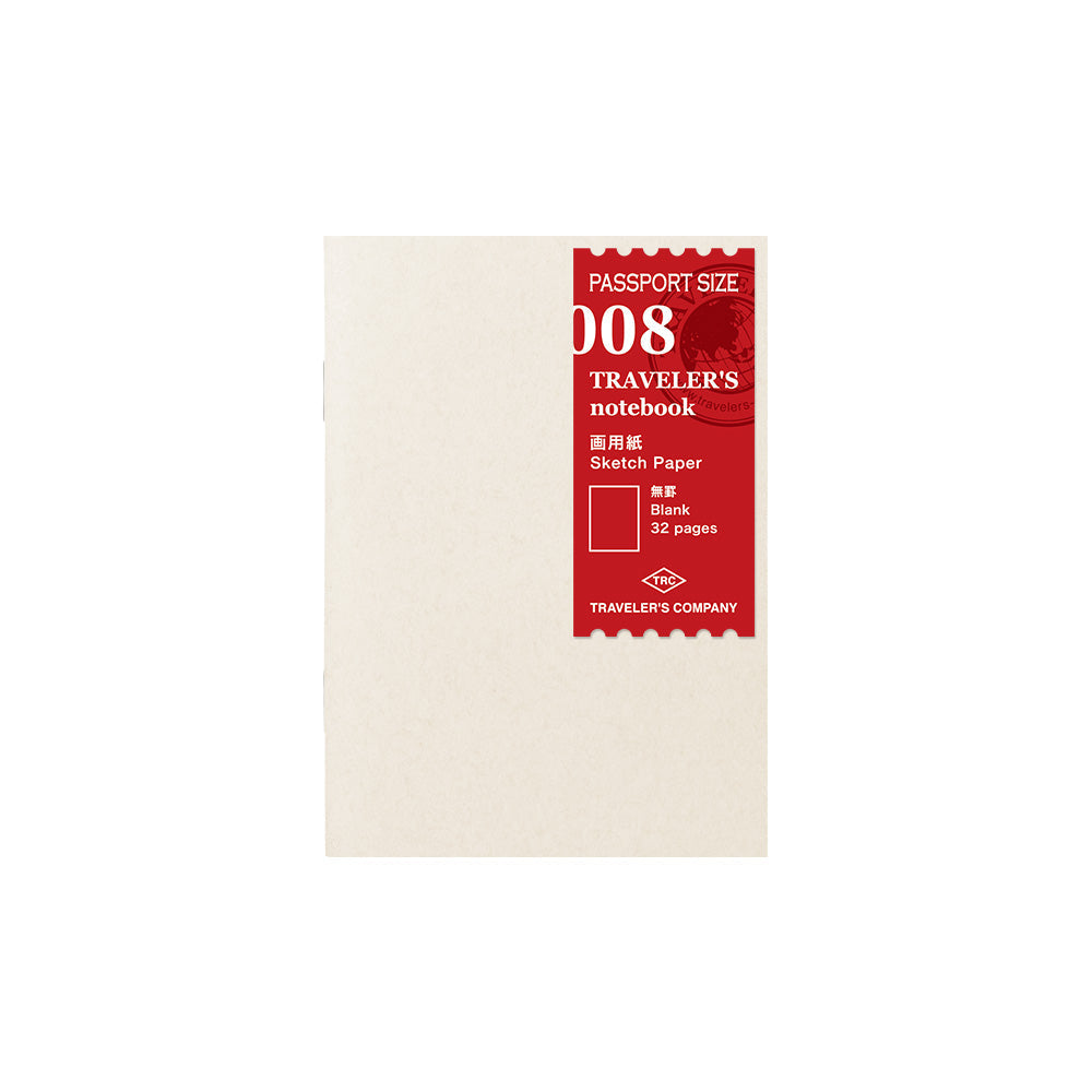 TRAVELER'S 008 Sketch Paper Notebook Refill Passport Size