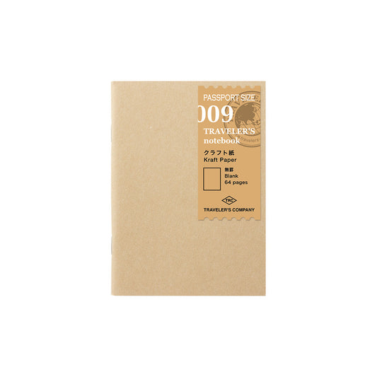 TRAVELER'S 009 Kraft Paper Notebook Refill Passport Size