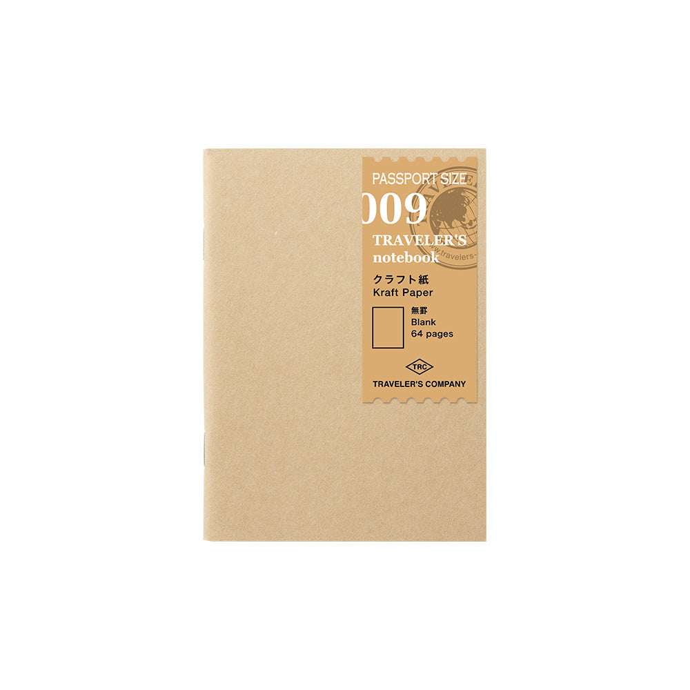 TRAVELER'S 009 Kraft Paper Notebook Refill Passport Size