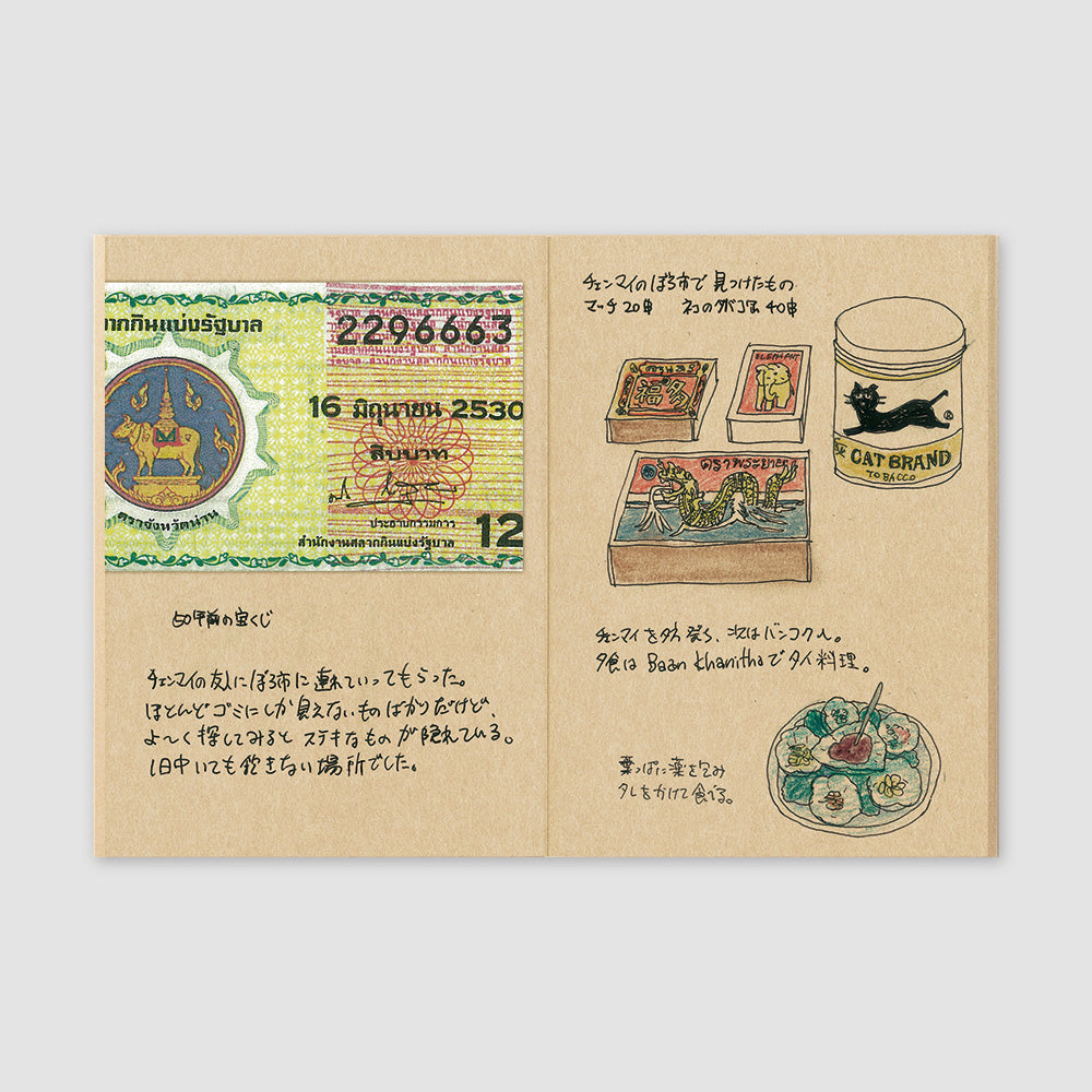 TRAVELER'S 009 Kraft Paper Notebook Refill Passport Size