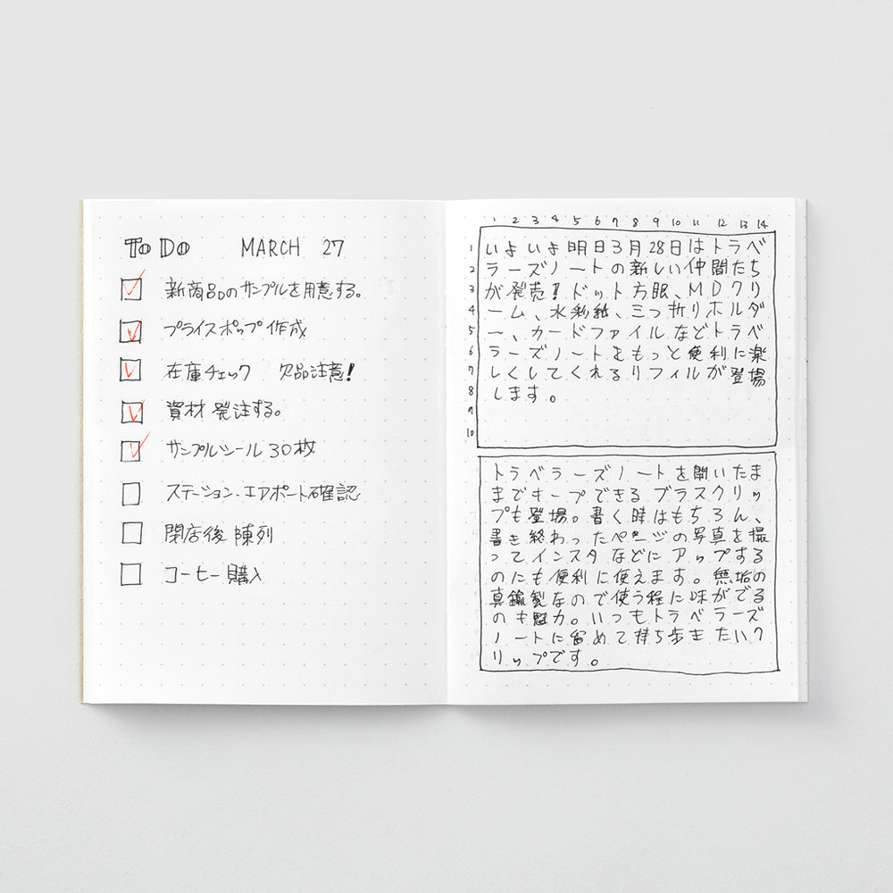 TRAVELER'S 014 Dot Grid Notebook Refill Passport Size