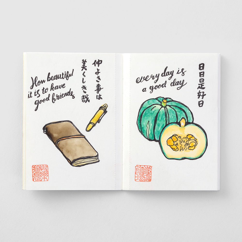 TRAVELER'S 015 Watercolour Paper  Notebook Refill Passport Size