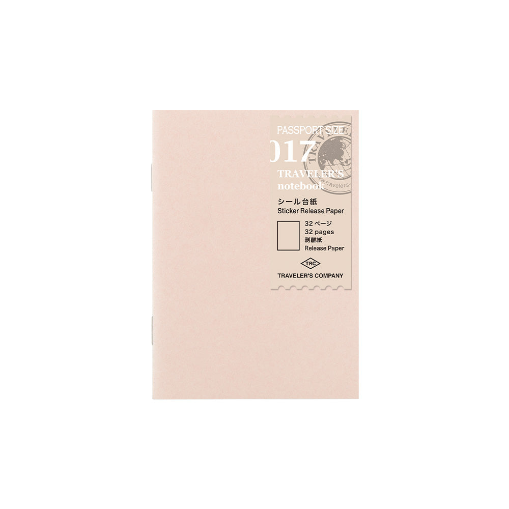 TRAVELER'S 017 Sticker Release Paper Notebook Refill Passport Size