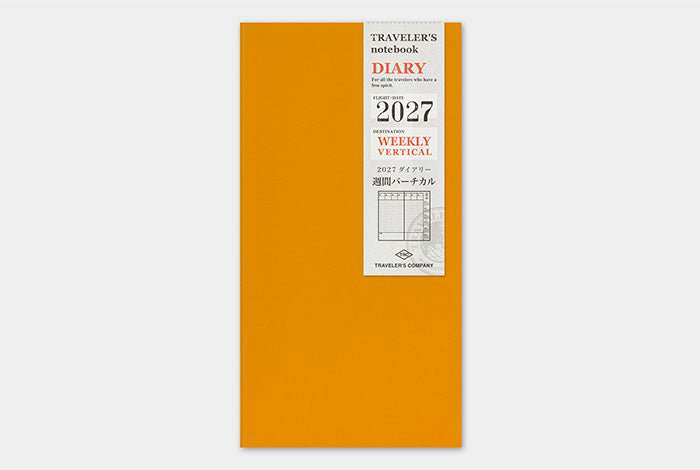 TRAVELER'S 2027 Weekly Vertical Diary Regular Notebook Insert