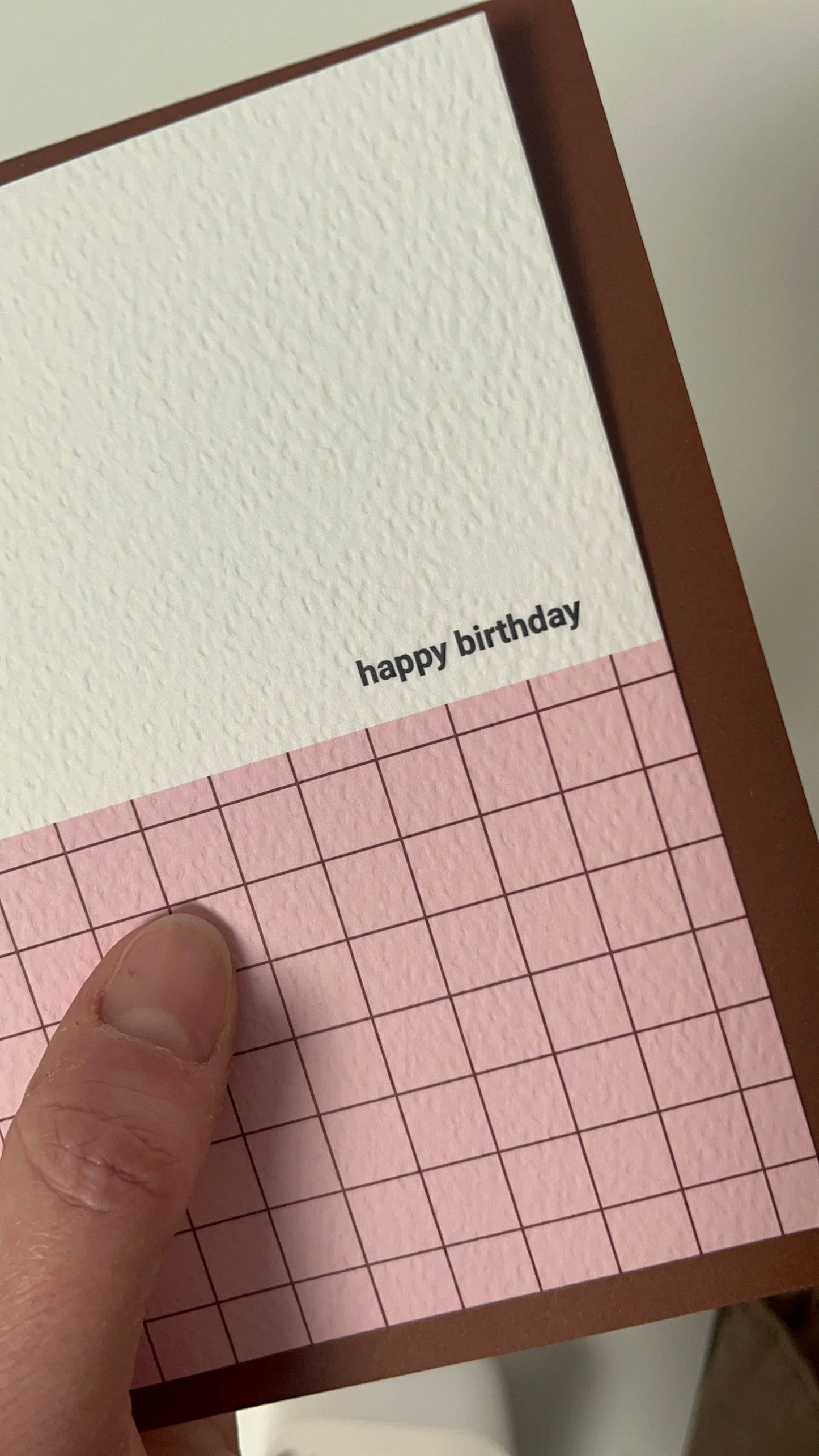 Kinshipped - SPRING PINK HAPPY BIRTHDAY GRID GREETING CARD