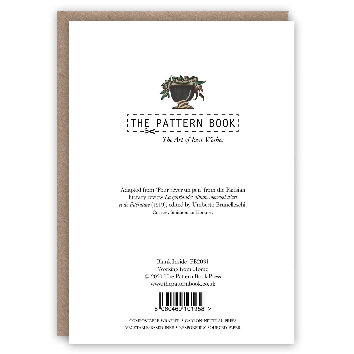 The Pattern Book - Working from Home greeting card