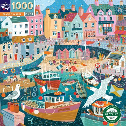 EeBoo 1000 Pc Puzzle - Seaside Harbor