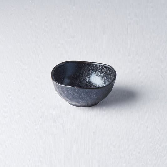 Sauce Dish Organic 9cm - Kanso Matt Black Glaze