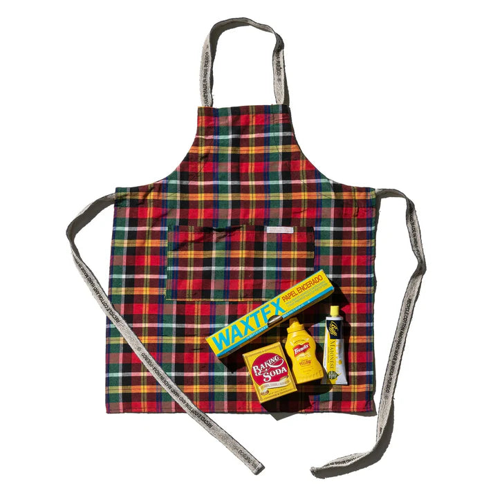 Apron - recycled cotton check apron
