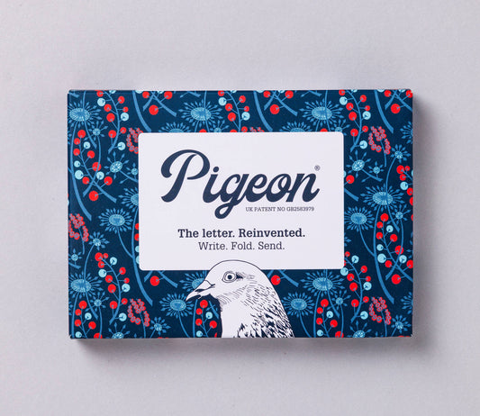 Pigeonposted - Hedgerow Pigeon, Folding Letter Set – Pack of 6 Letters