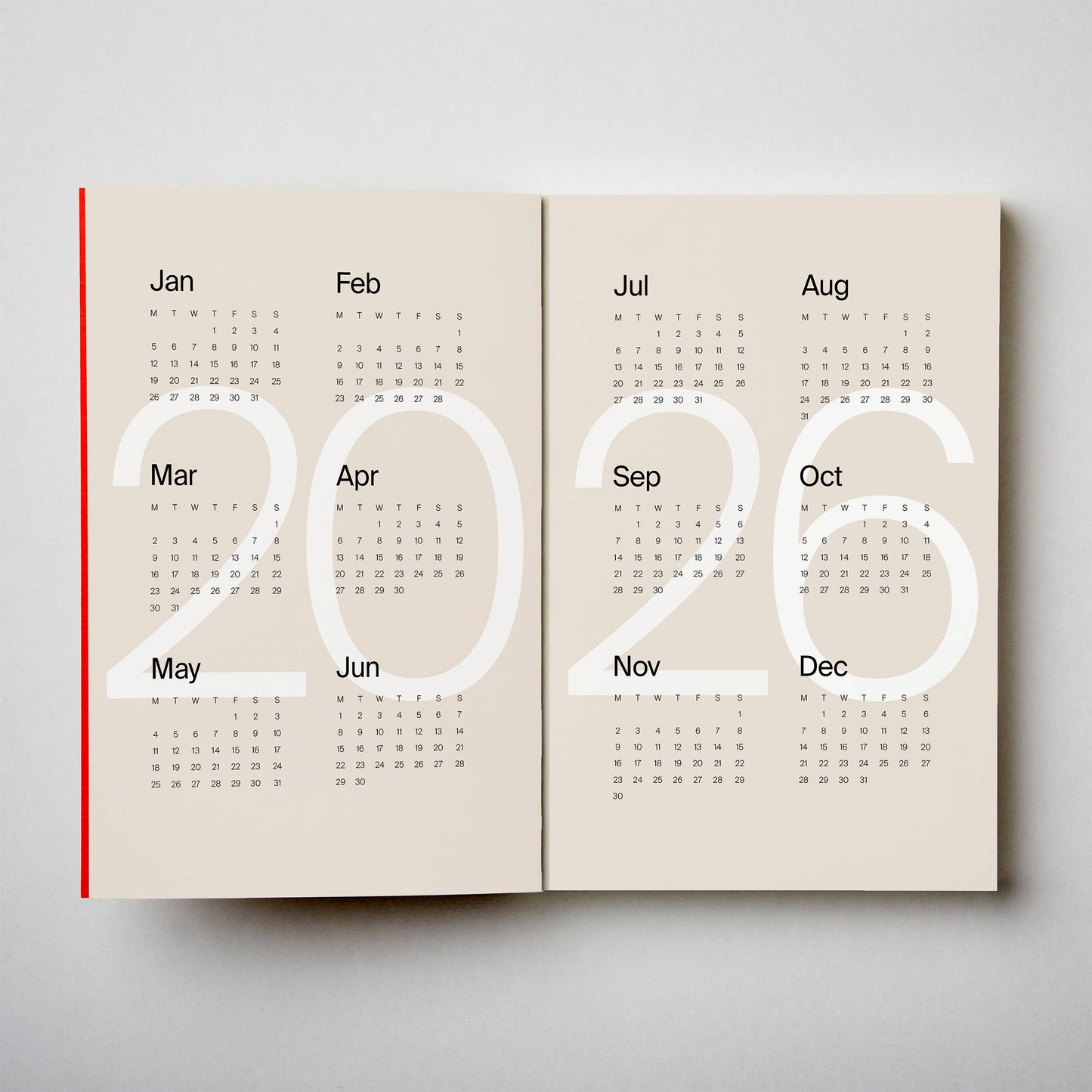 Red 2026 Planner with Black Foiled Cover