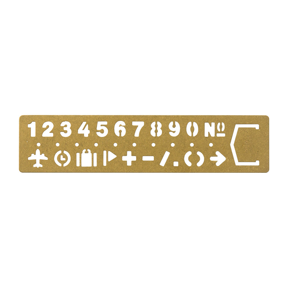 TRAVELER'S CO Brass Number Template Bookmark