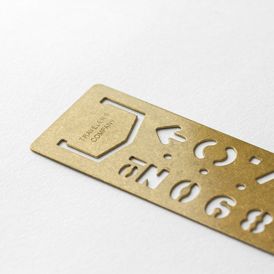 TRAVELER'S CO Brass Number Template Bookmark
