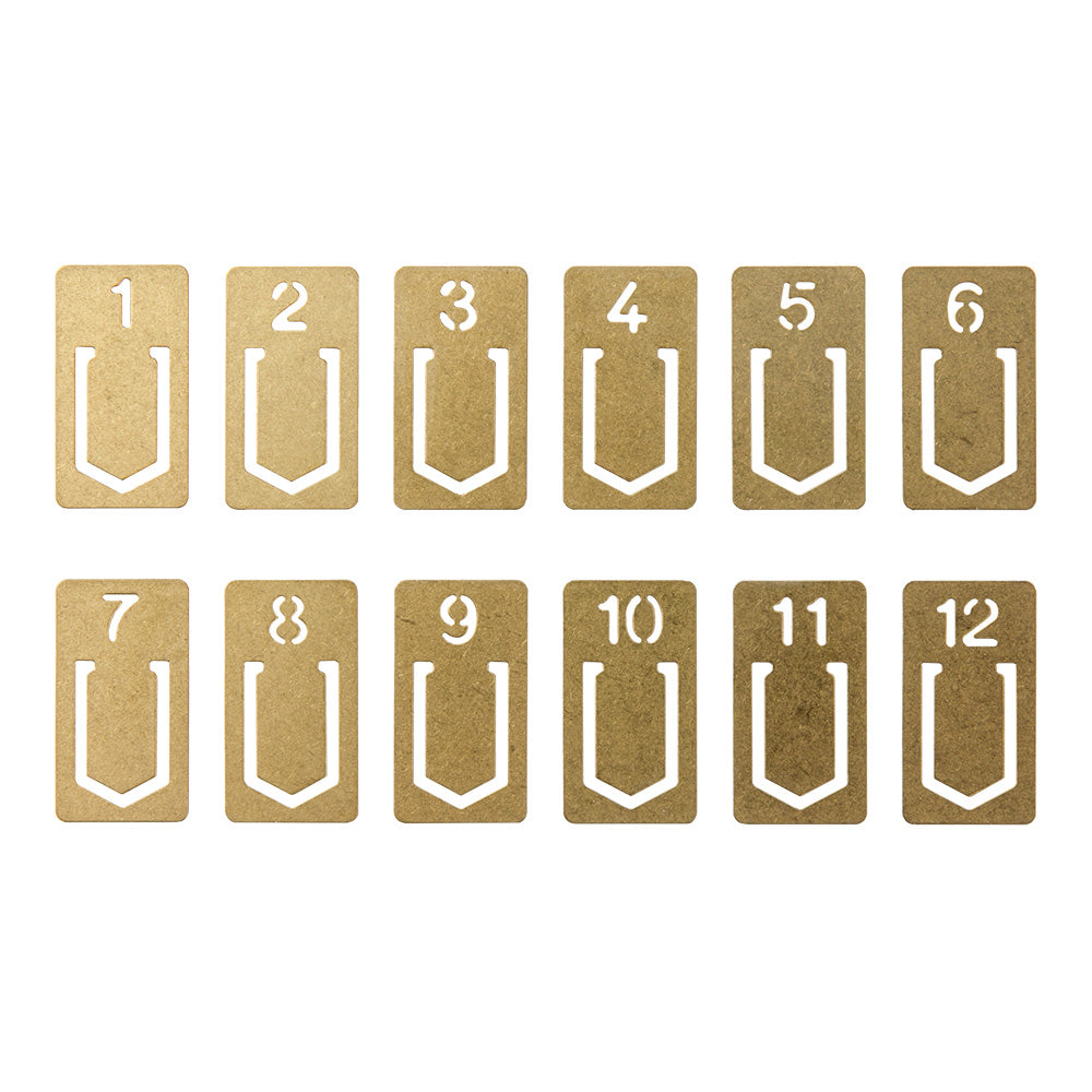 TRAVELER'S CO Brass Number Clips