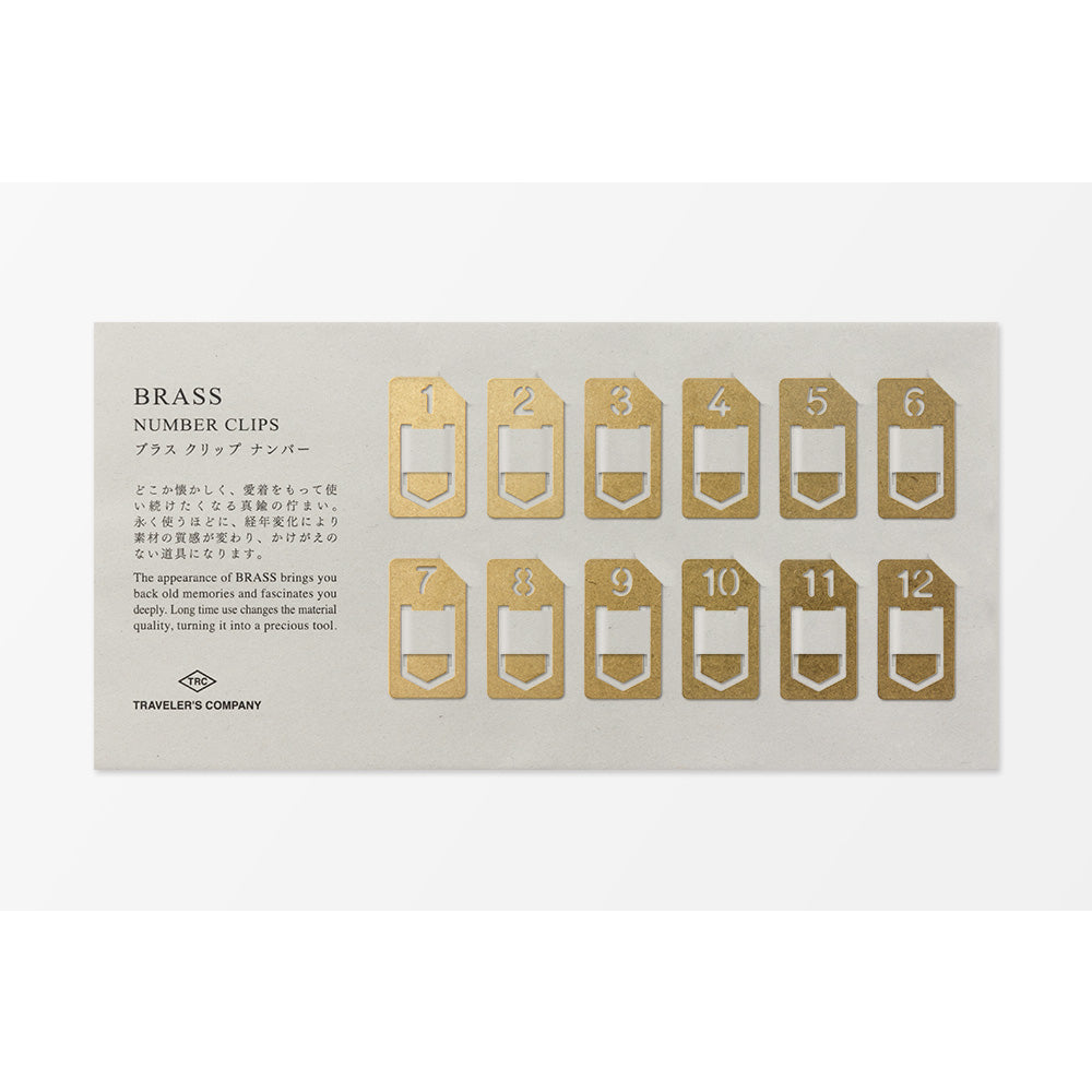 TRAVELER'S CO Brass Number Clips