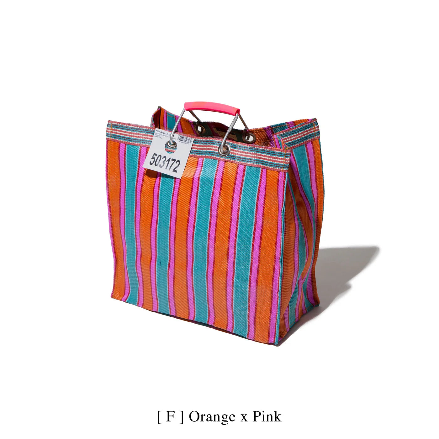 Recycled plastic stripe bag - Square