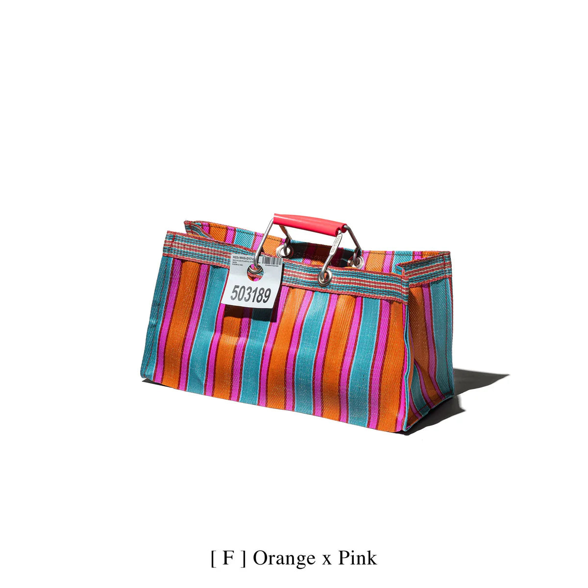 Recycled plastic stripe bag - Wide/A