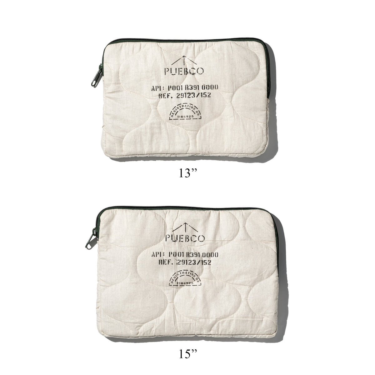 Puebco quilted laptop cases, 13 and 15 inch