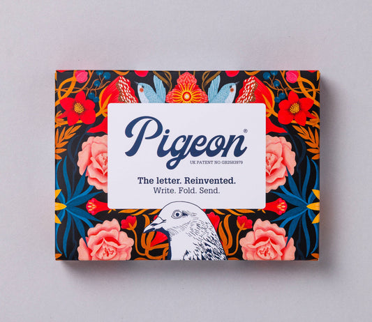 Pigeonposted - Bright & Beautiful Pigeon, Folding Letters, Pack of 6
