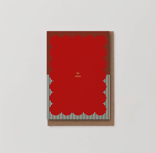 Be mine Valentines foiled greeting card