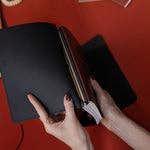 Refillable Notebook Folio > Raven Black Trifold