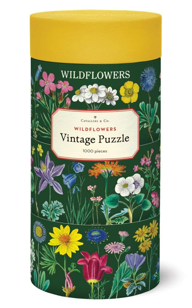 Cavallini 'Wildflowers' 1000 Pc Vintage Puzzle